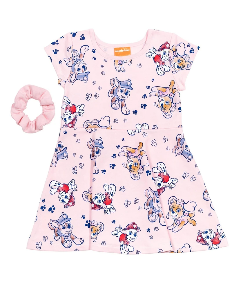 Paw Patrol Toddler Girls Skater Dress and Scrunchie