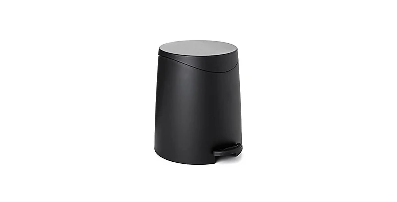 Superio Mini 3 Liter Step On Plastic Bathroom Trash Can with Lid