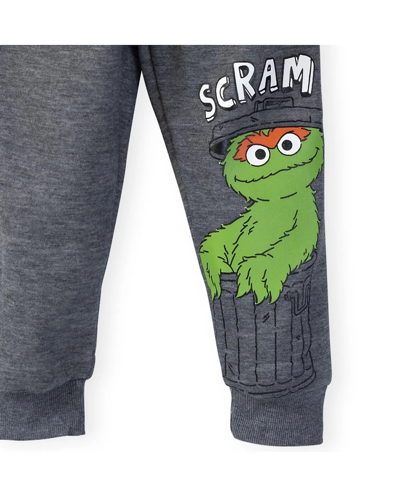 Sesame Street Little Boys Elmo Cookie Monster Oscar the Grouch Fleece 3 Pack Pants to