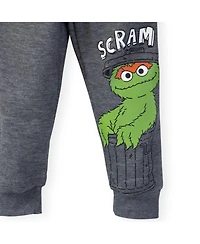 Sesame Street Little Boys Elmo Cookie Monster Oscar the Grouch Fleece 3 Pack Pants to