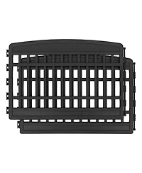Iris Usa 24'' Pet Playpen 2 Panel Add-On, Dog Playpen, Puppy Small Medium Dogs, Heavy-Duty Molded Plastic, Rust-Free, Customizable, Black