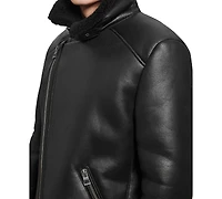 Guess Men's Toni Asymmetrical Faux Leather Jacket