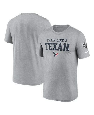 Nike Men's Heather Gray Houston Texans 2024 Nfl Training Camp Legend Performance T-Shirt