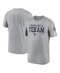 Nike Men's Heather Gray Houston Texans 2024 Nfl Training Camp Legend Performance T-Shirt