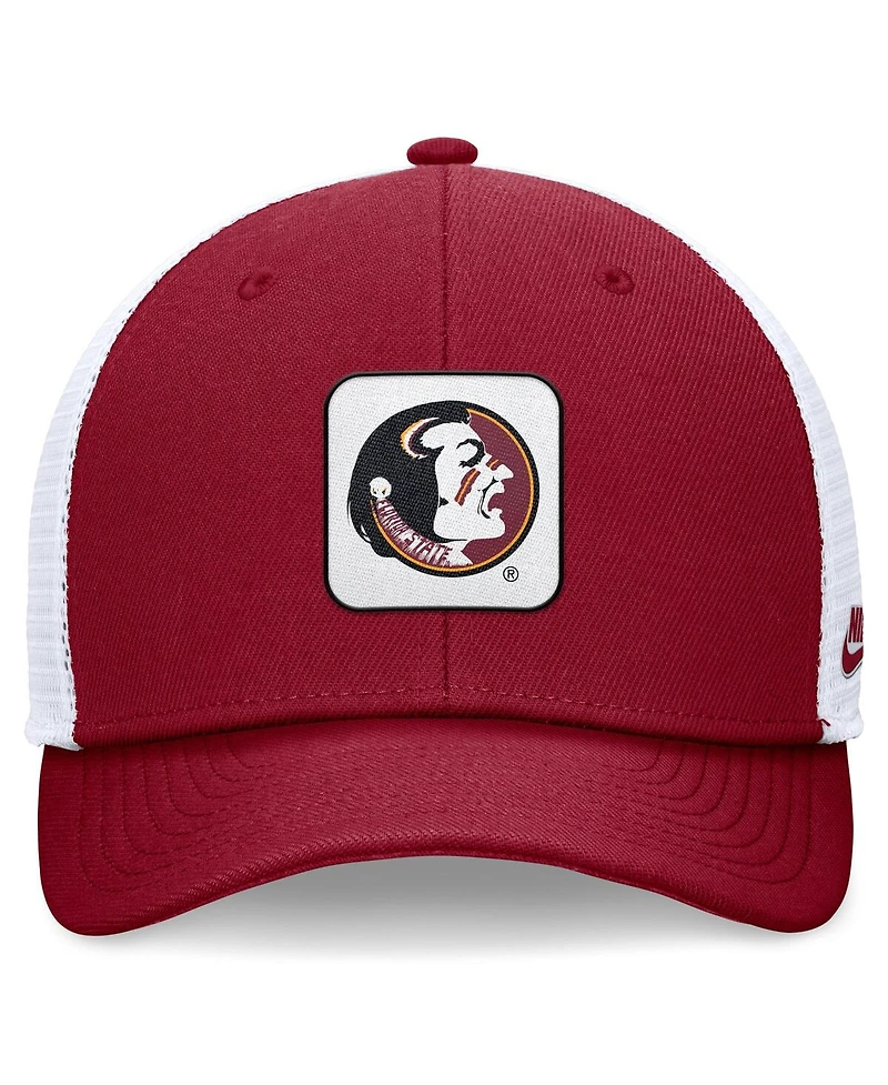 Nike Men's Garnet/White Florida State Seminoles Legacy Rise Mascot Trucker Adjustable
