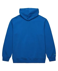 Mitchell & Ness Men's Blue Seattle Sounders Fc Crest Fleece Pullover Hoodie