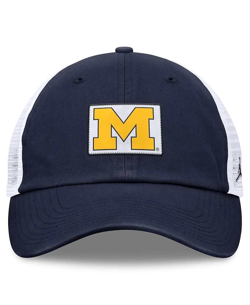 Jordan Men's Navy/White Michigan Wolverines Primetime Club Trucker Adjustable Hat