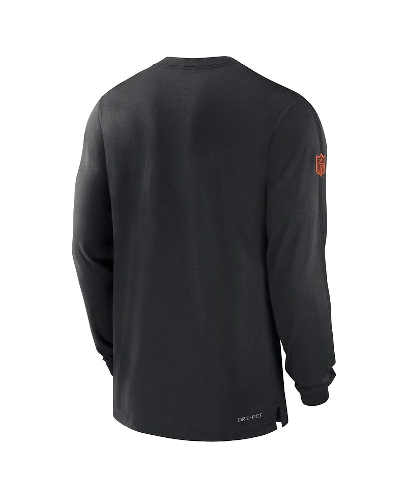 Nike Men's Black Cincinnati Bengals Sideline Player Performance Long Sleeve T-Shirt