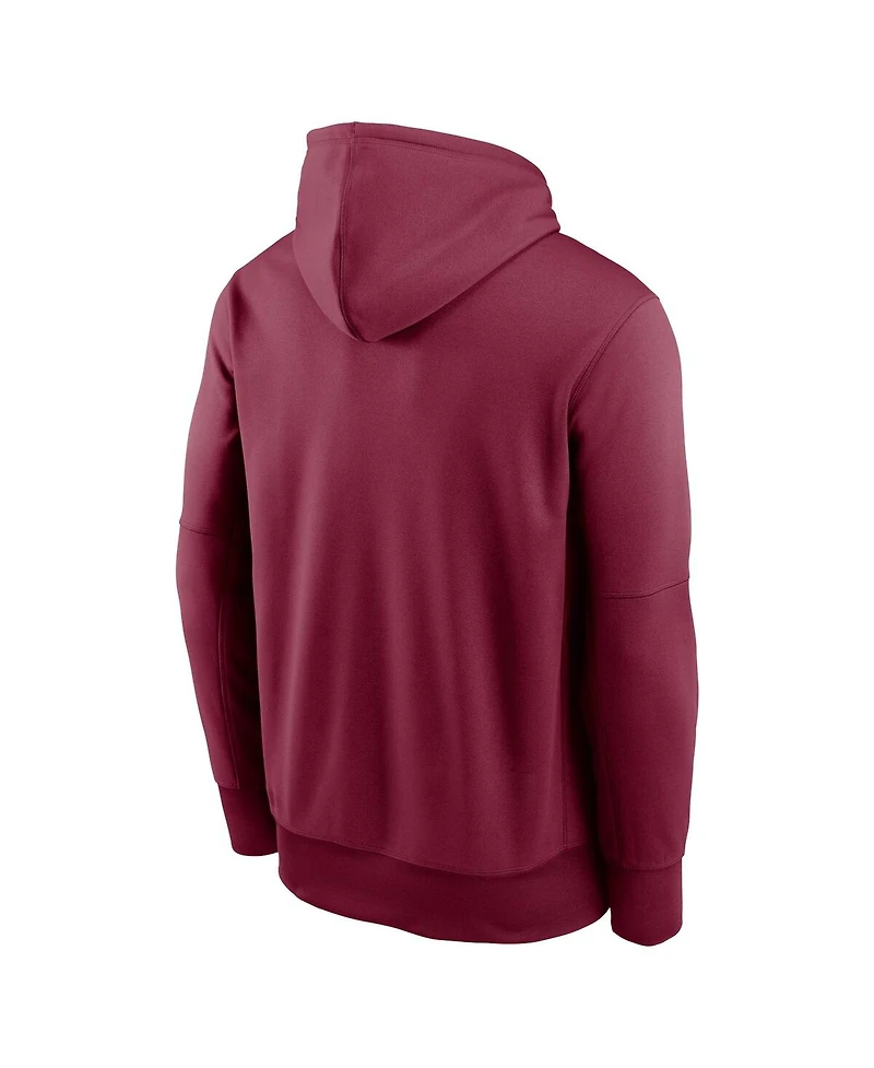 Nike Men's Garnet Florida State Seminoles Football Icon Performance Fleece Pullover Hoodie