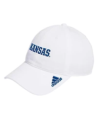Adidas Men's White Kansas Jayhawks Locker Room Wordmark Slouch Adjustable Hat