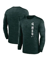 Nike Men's Green Michigan State Spartans 2024 Sideline Velocity Performance Long Sleeve T-Shirt