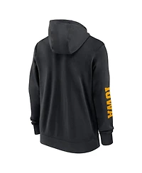 Nike Men's Black Iowa Hawkeyes 2024 Sideline Full-Zip Hoodie