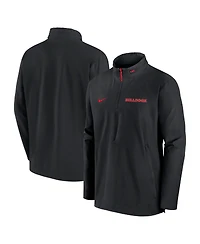 Nike Men's Black Georgia Bulldogs Sideline Coaches Quarter-Zip Jacket