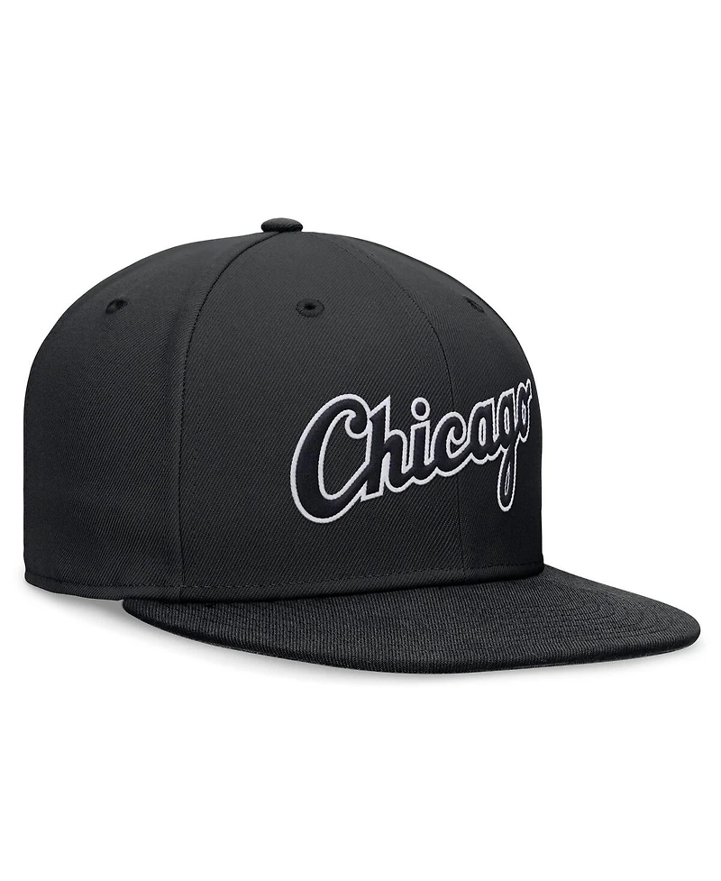 Nike Men's Black Chicago White Sox Evergreen Performance Fitted Hat