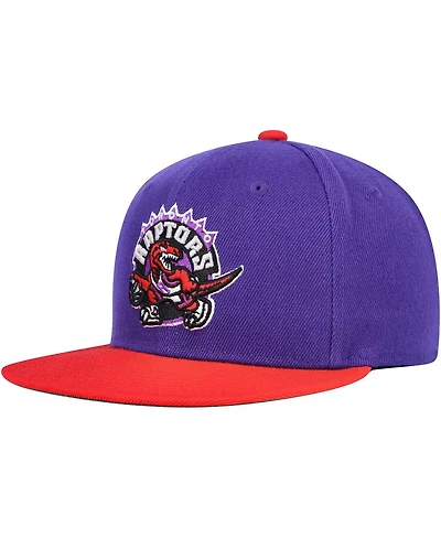 Mitchell & Ness Big Boys and Girls Purple/Red Toronto Raptors Two-Tone Snapback Hat