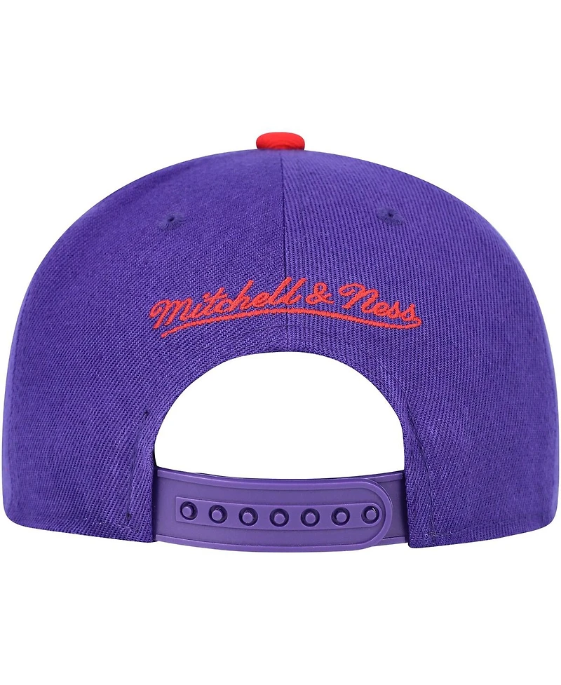 Mitchell & Ness Big Boys and Girls Purple/Red Toronto Raptors Two-Tone Snapback Hat