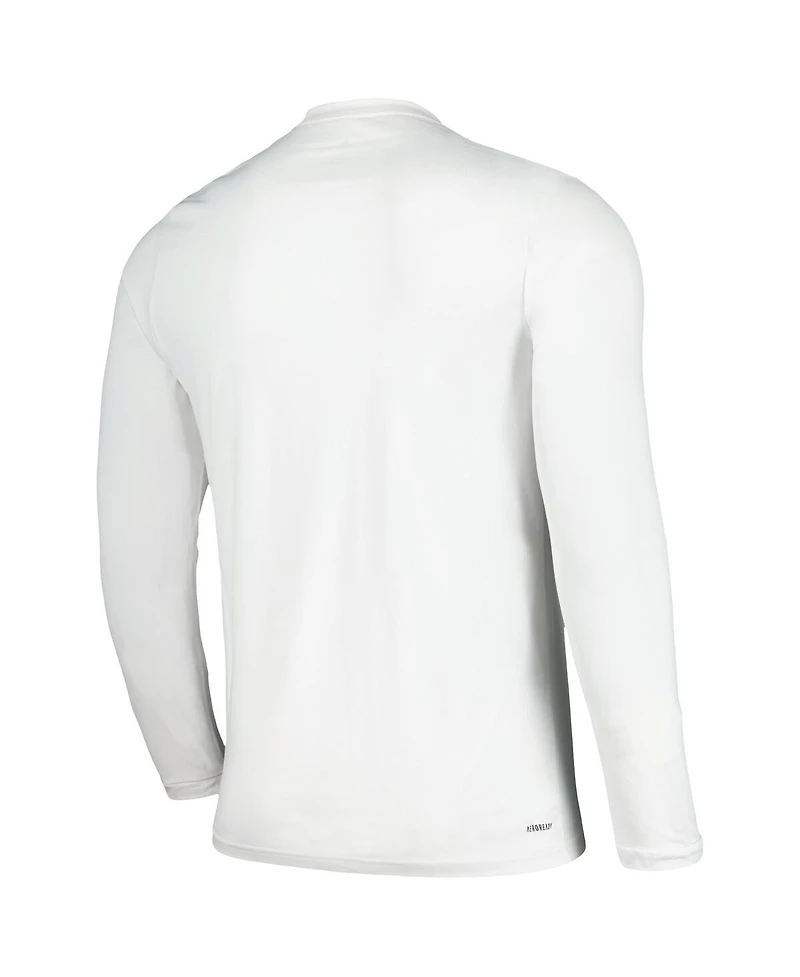 Adidas Men's White Fc Cincinnati 2024 Jersey Hook Aeroready Long Sleeve T-Shirt