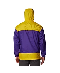 Columbia Men's Purple Lsu Tigers Flash Challenger Omni-Shade Full-Zip Windbreaker Hoodie Jacket