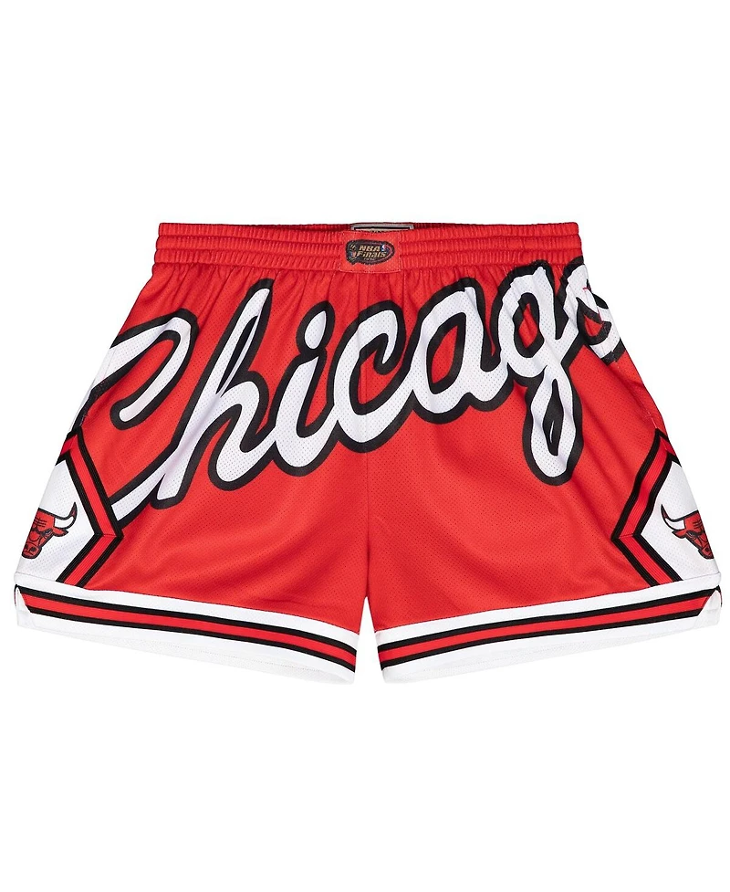 Mitchell & Ness Women's Red Chicago Bulls Swingman Big Face 3.0 Basketball Shorts
