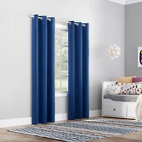 Riley Kids Bedroom Blackout Grommet Curtain Panel