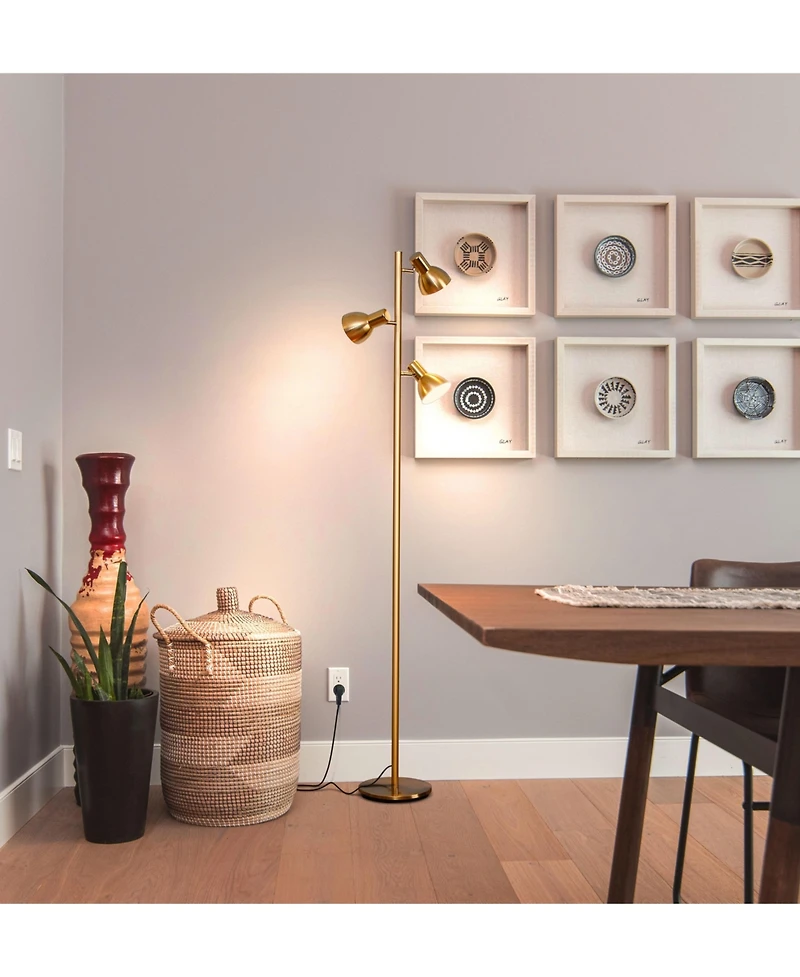 Ethan 65.5" Led Tree Floor Lamp with Adjustable Rotating Heads