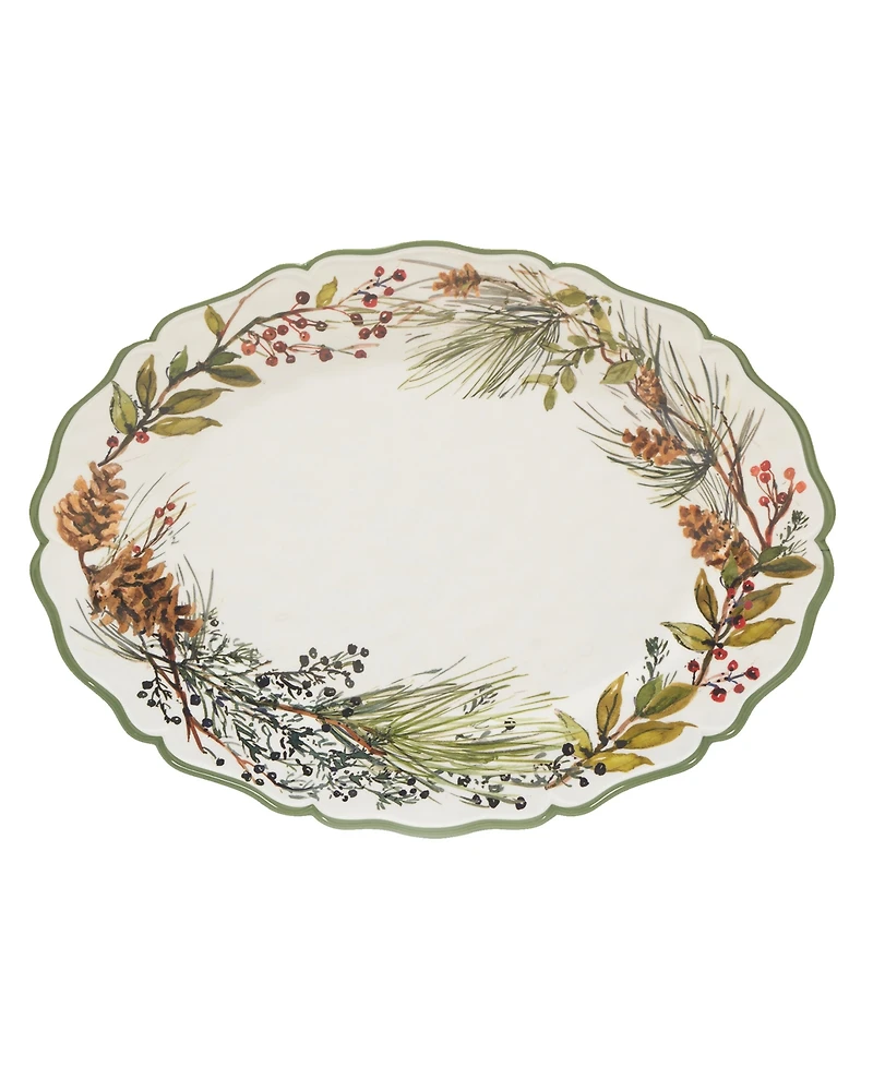 Certified International Winters Forest 2-Pc. Melamine Platter Set