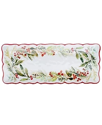 Certified International Christmas Gatherings 2-Pc. Melamine Appetizer Set