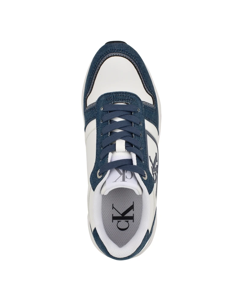 Calvin Klein Women's Vidya Almond Toe Casual Lace-up Sneakers