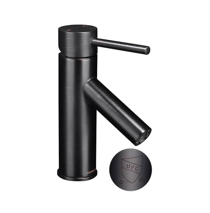Aquaterior 1 Hole Bathroom Round Faucet Cold & Hot Water for Undermount Vessel Sink Orb