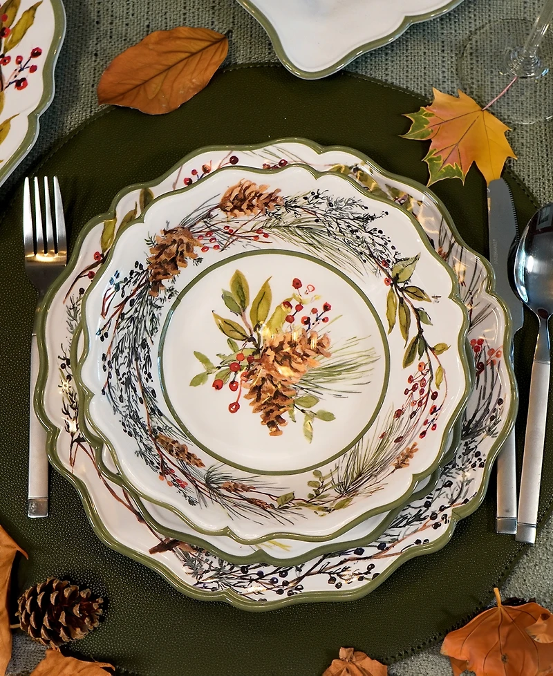 Certified International Winters Forest All Purpose Bowls, Set of 4
