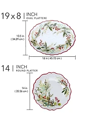 Certified International Christmas Gatherings 2-Pc. Melamine Platter Set