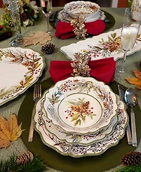 Certified International Winters Forest Salad Plates, Set of 4
