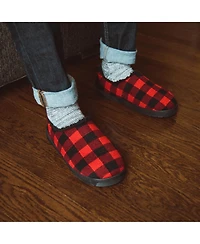 Muk Luks Men's John Slippers, Red/Black, L (12-13)