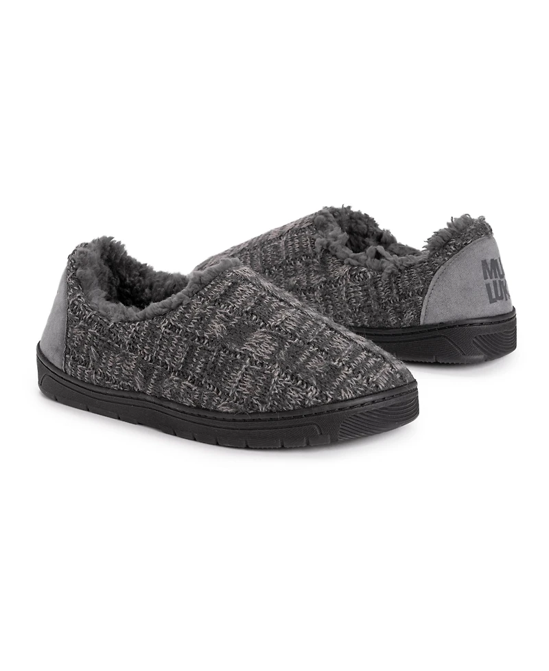 Muk Luks Men's John Slippers, Red/Black, L (12-13)