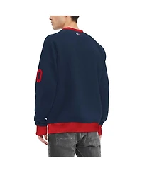 Tommy Hilfiger Men's Navy New England Patriots Reese Raglan Tri-Blend Pullover Sweatshirt