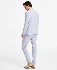 Calvin Klein Men's Slim Fit Double Breasted Linen Suit Jacket