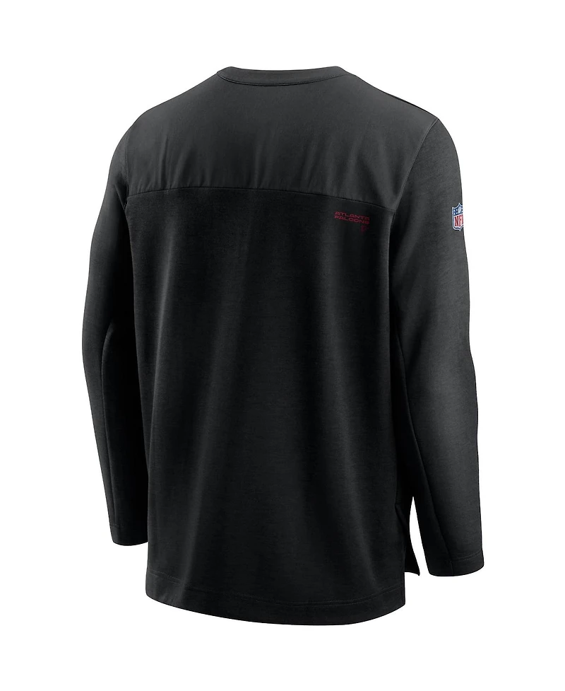 Nike Men's Black Atlanta Falcons Sideline Half-Zip Uv Performance Jacket