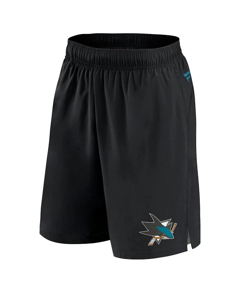 Fanatics Men's Black San Jose Sharks Authentic Pro Tech Shorts