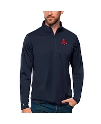 Antigua Men's Navy Boston Red Sox Tribute Quarter-Zip Pullover Top