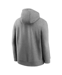 Nike Men's Heather Gray Michigan State Spartans Primetime Evergreen Club Fleece Pullover Hoodie