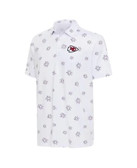 Antigua Men's White Kansas City Chiefs Fireworks Polo