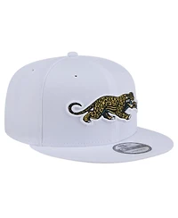 New Era Men's White Jacksonville Jaguars Throwback Crawl Standard 9FIFTY Snapback Hat