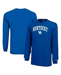 Champion Big Boys and Girls Royal Kentucky Wildcats Arch Over Logo Long Sleeve T-Shirt