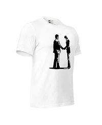 Section 119 Men's and Women's White Pink Floyd Wish You Were Here Handshake Tri-Blend T-Shirt
