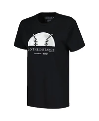 Baseballism Women's Black Field of Dreams Go The Distance T-Shirt