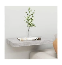 vidaXL Floating Wall Shelf Concrete Gray 19.7"x9.1"x1.5" Mdf