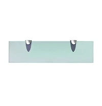 vidaXL Floating Shelf Glass 15.7"x3.9" 0.3"