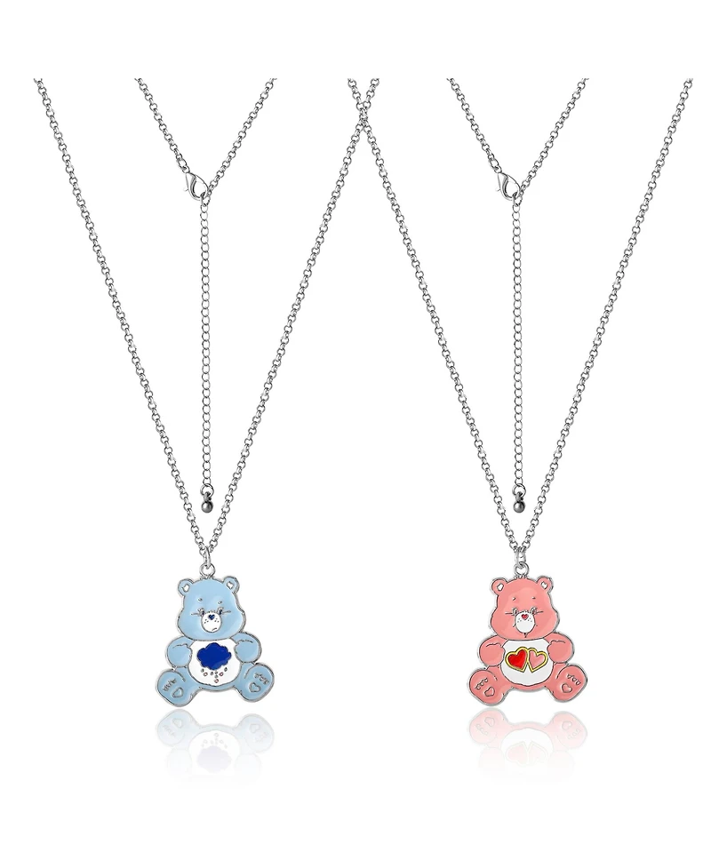 Care Bears Grumpy Bear & Love A Lot Bear Bff Necklace Set