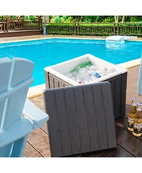 10 Gallon Ice Cooler w/ Built-in Handles and Detachable Lid