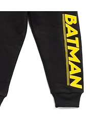 Dc Comics Boys Justice League Superman Batman Fleece Pullover Hoodie and Pants Outfit Set to